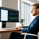 A professional individual, fully clothed in modest business casual attire, focused and productive. They are seated at an ergonomic desk in a beautifully designed, clean, and modern home office "sanctuary." A large monitor prominently displays smart analytics or automated summaries, subtly suggesting AI assistance. Natural light streams into the calm space, which includes subtle, tasteful personal touches like a potted plant or a bookshelf. The atmosphere is serene and conducive to deep work. Professional photography, high-resolution, sharp focus, natural lighting, perfect anatomy, correct proportions, well-formed hands, proper finger count, natural body proportions, safe for work, appropriate content, fully clothed, professional.