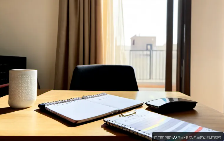 Home 17 효율적인 원격근무를 위한 스케줄 관리 팁 - Photorealistic morning remote-work scene in a bright modern Arab home office, a focused Middle Easte...
